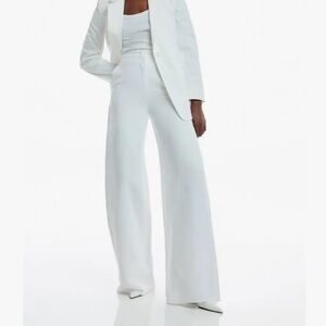 MaxMara Studio white wide leg pants size 6